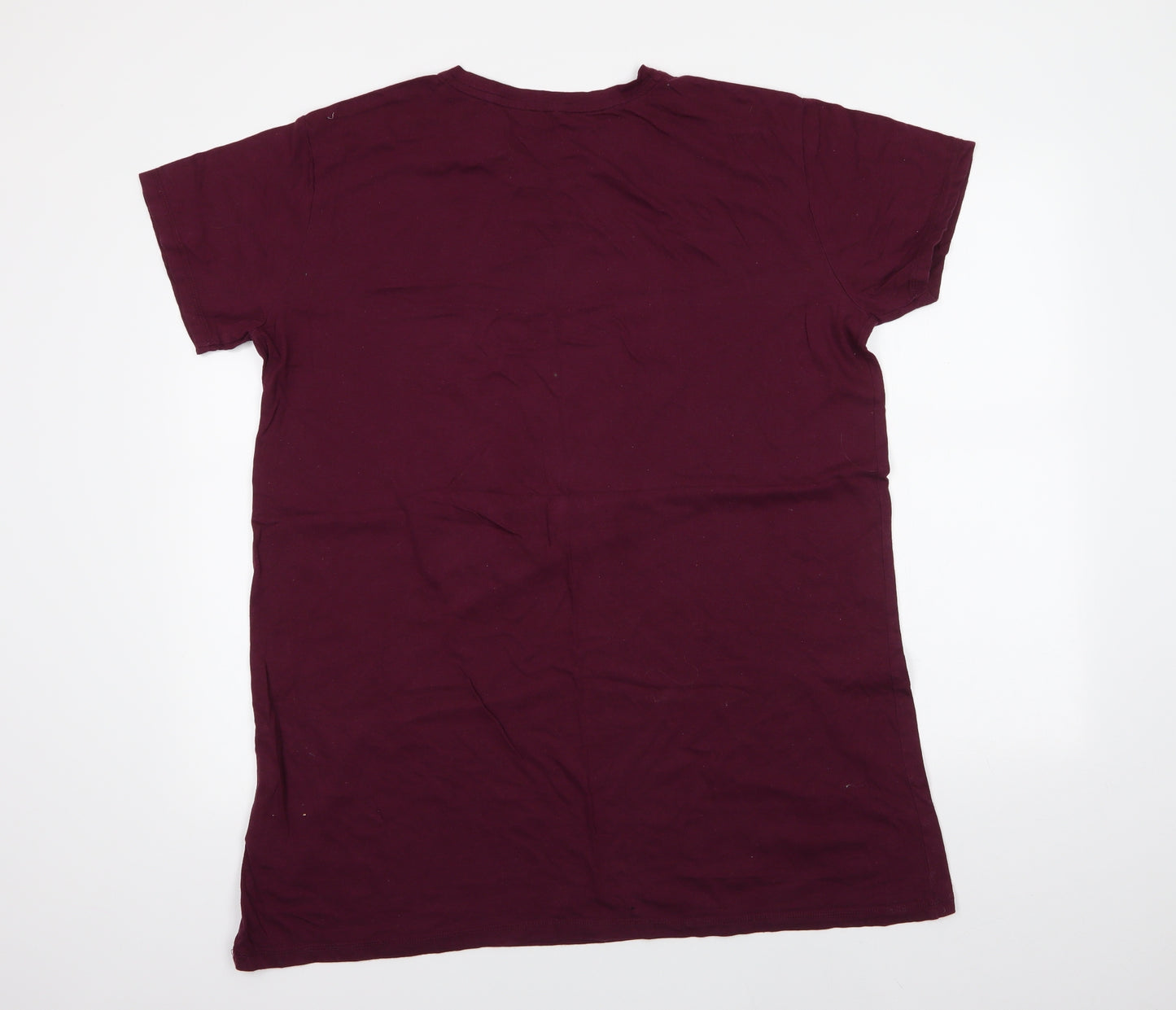 Primark Mens Purple  Cotton  T-Shirt Size L Crew Neck  - Harry Potter