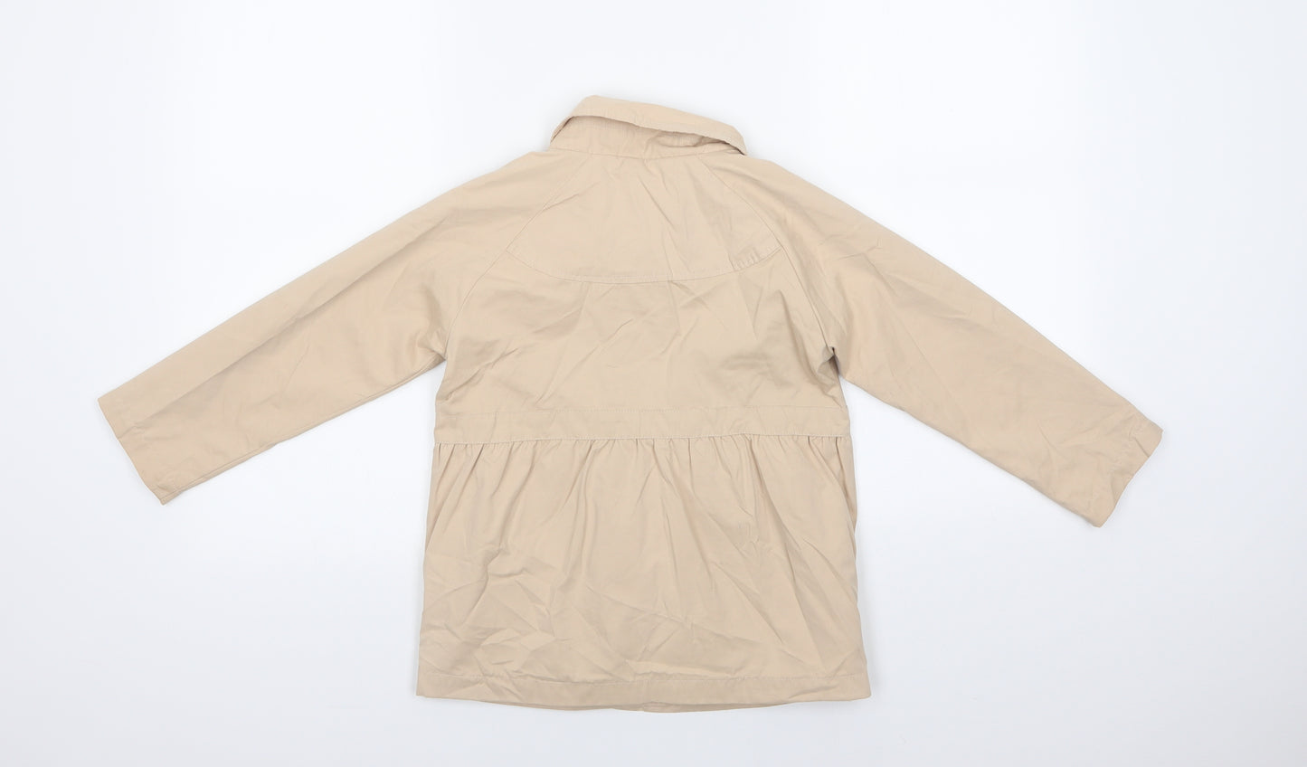 TU Girls Beige   Pea Coat Coat Size 6-7 Years  Button