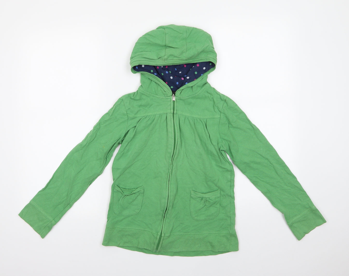 George Girls Green  Cotton Full Zip Hoodie Size 11-12 Years  Zip