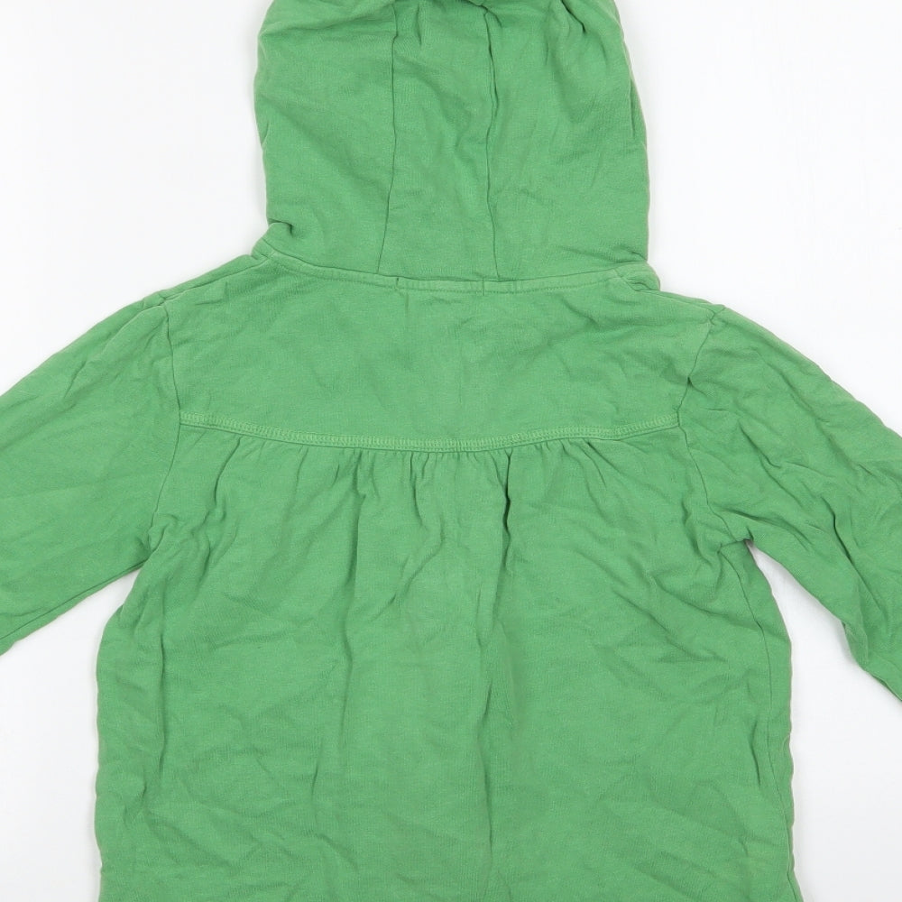 George Girls Green  Cotton Full Zip Hoodie Size 11-12 Years  Zip