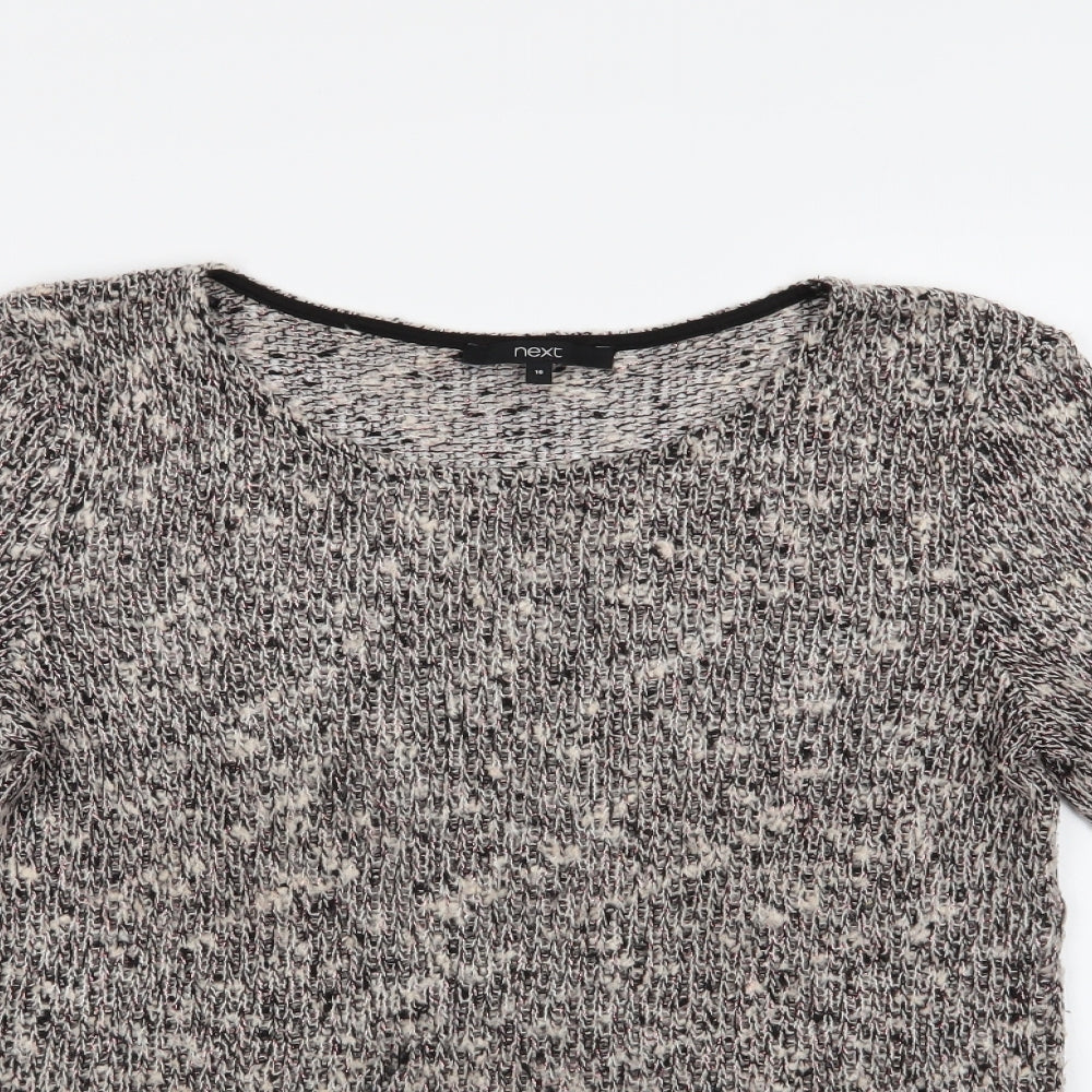 NEXT Womens Grey Round Neck  Acrylic Pullover Jumper Size 16