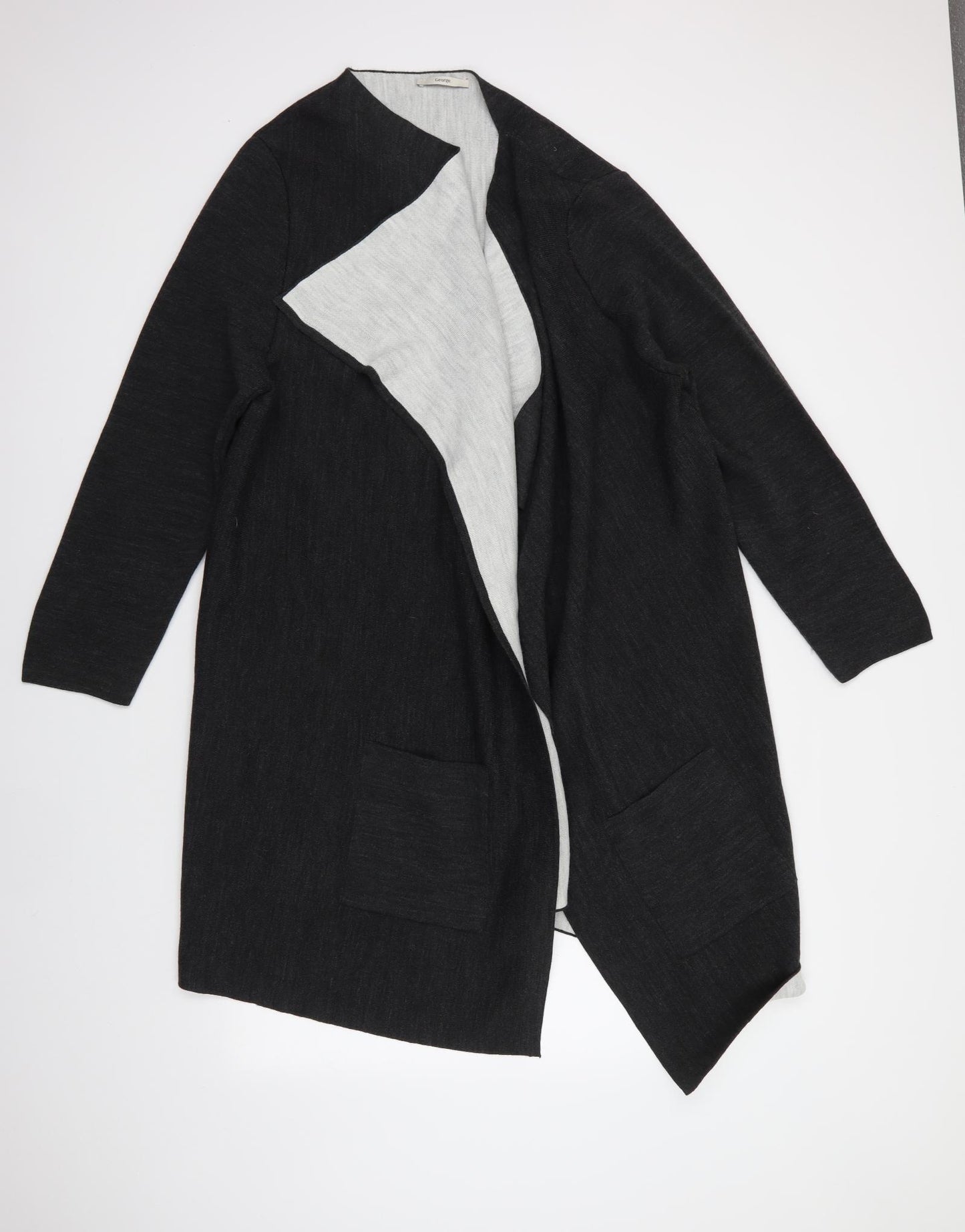 George Womens Grey   Overcoat Coatigan Size 24