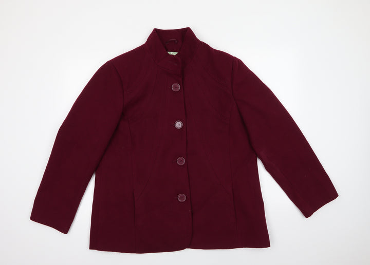 Northmoor Womens Purple   Pea Coat Coat Size 18  Button
