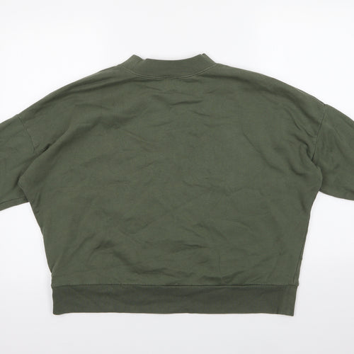 John Lewis Womens Green  Cotton Pullover Sweatshirt Size M