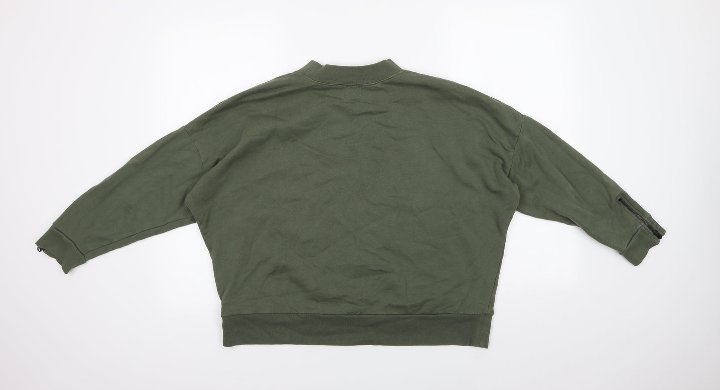 John Lewis Womens Green  Cotton Pullover Sweatshirt Size M