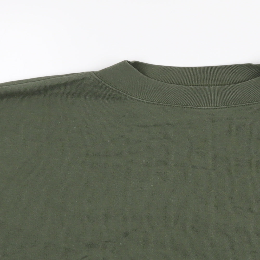 John Lewis Womens Green  Cotton Pullover Sweatshirt Size M