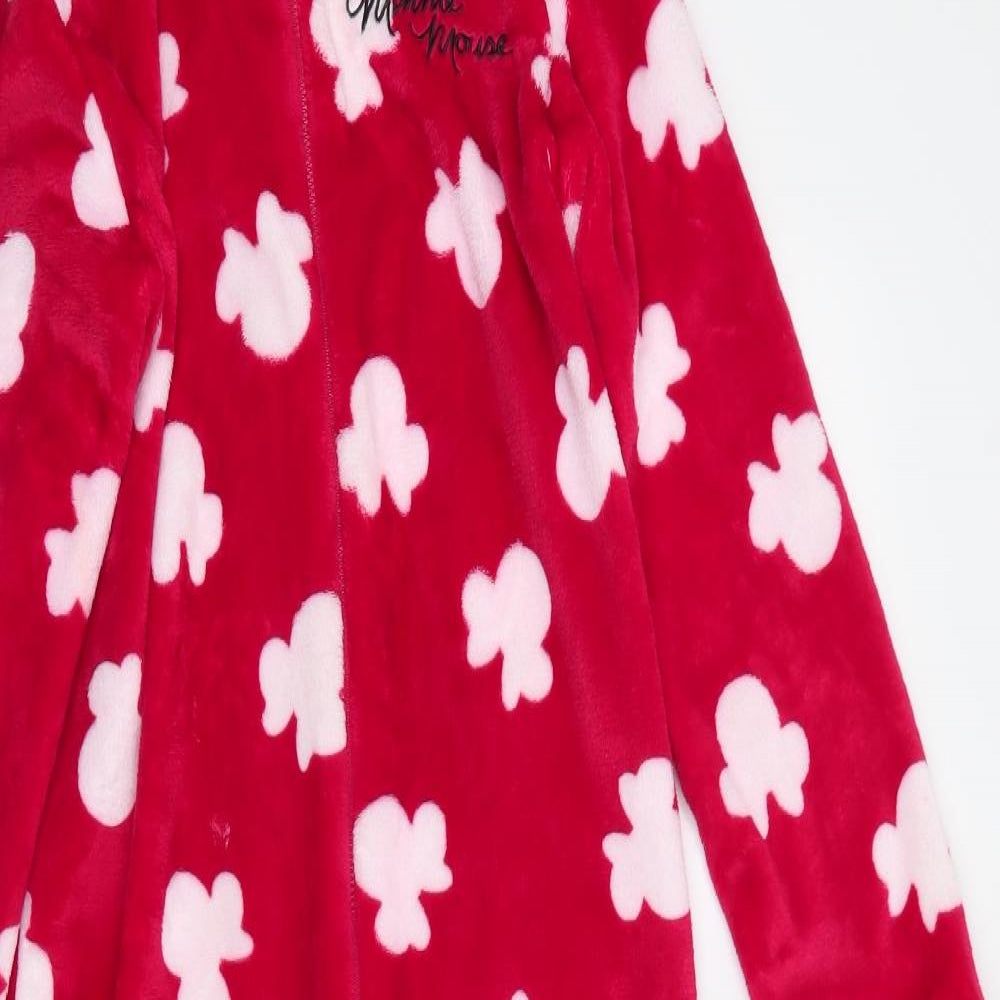 Primark Girls Red Geometric Polyester  Bodysuit Size 12-13 Years  Zip - Minnie Mouse Onesie