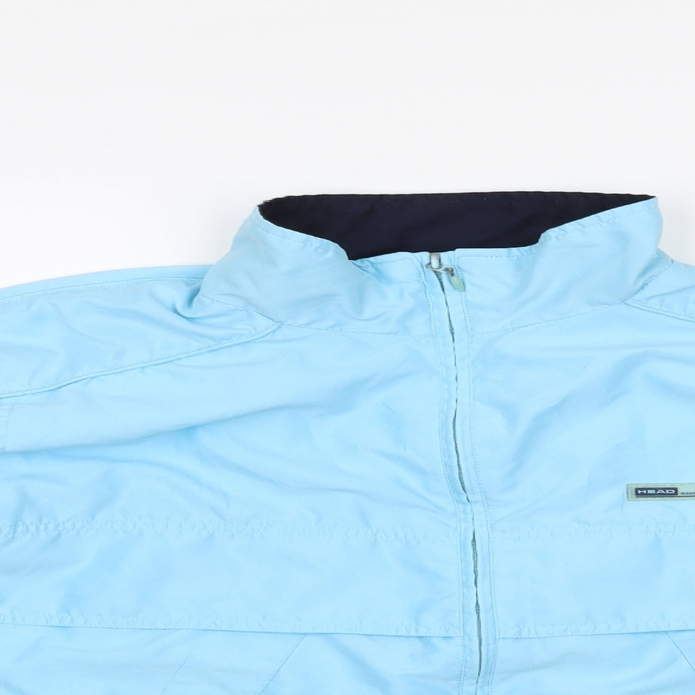 HEAD Womens Blue   Windbreaker Jacket Size 12  Zip