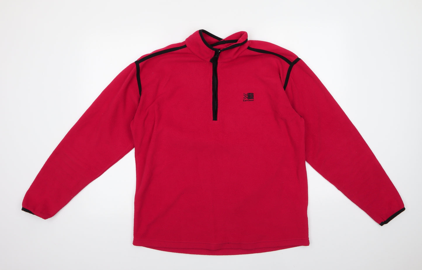 Karrimor Womens Red  Polyester Henley Sweatshirt Size M  Zip