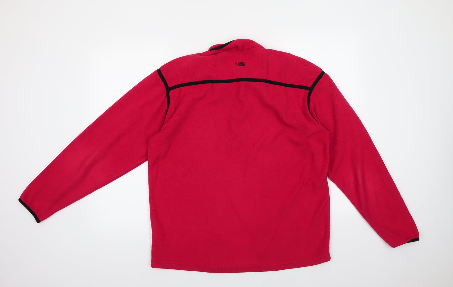 Karrimor Womens Red  Polyester Henley Sweatshirt Size M  Zip