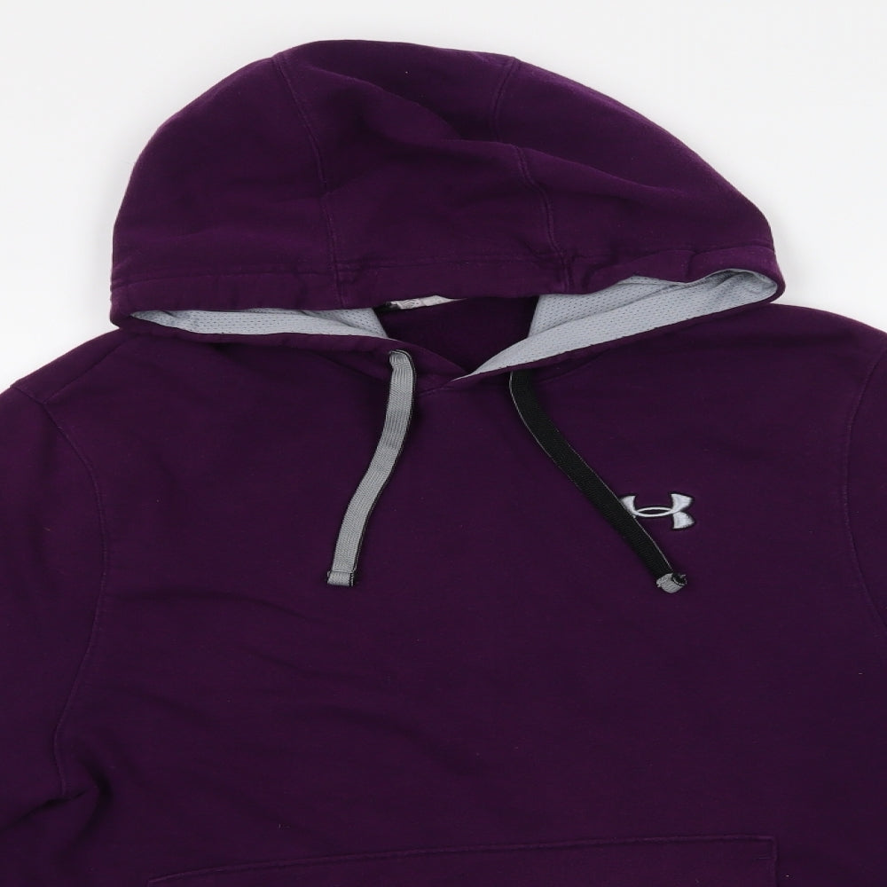 Under armour Womens Purple  Cotton Pullover Hoodie Size M