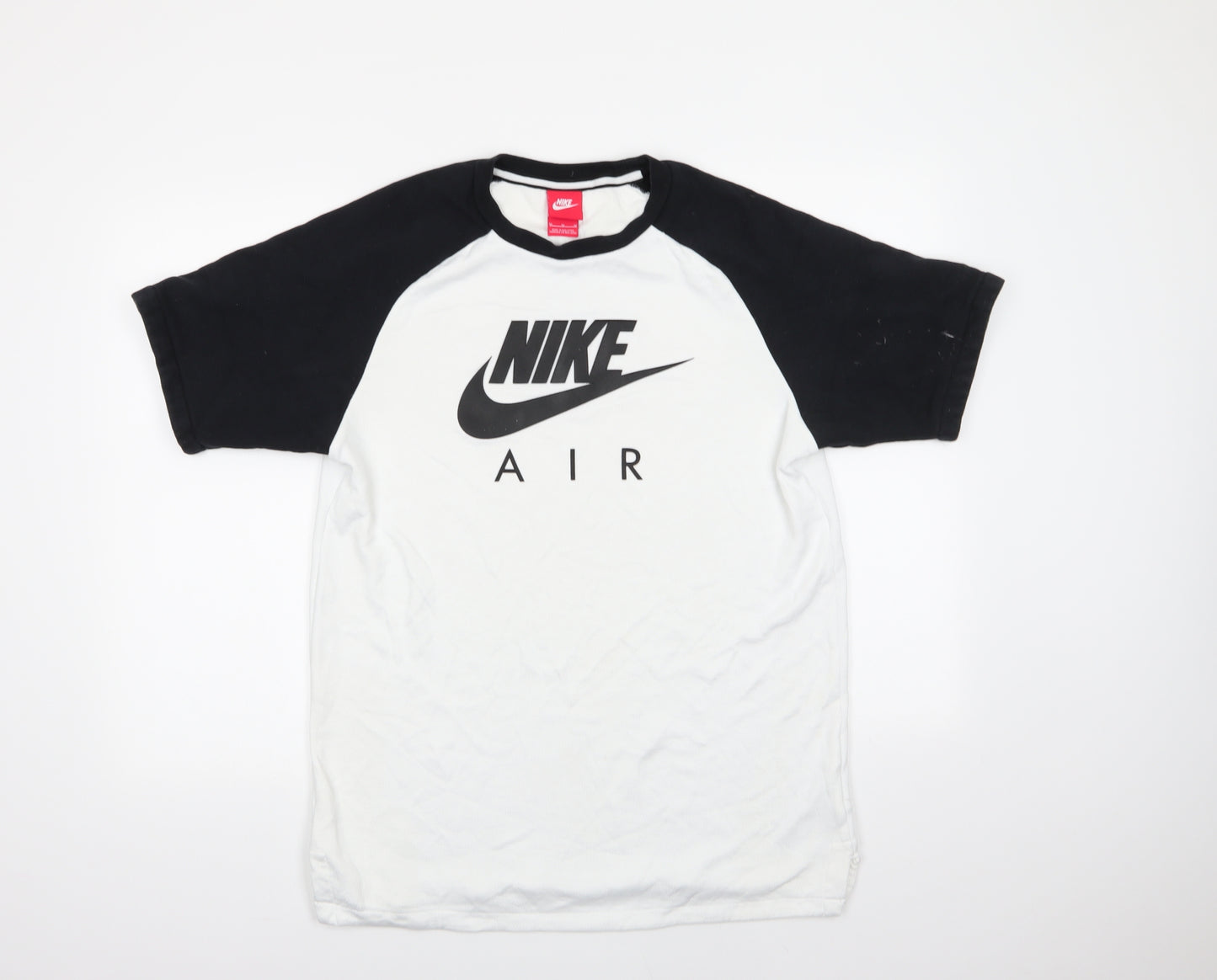 Nike Mens White  Cotton Pullover Sweatshirt Size M