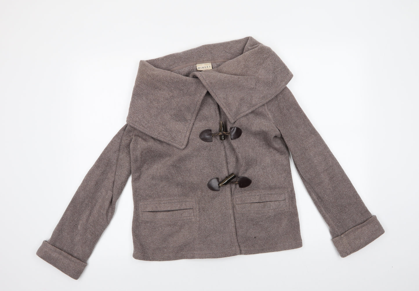 Minuet Womens Beige   Jacket  Size 8  Toggle
