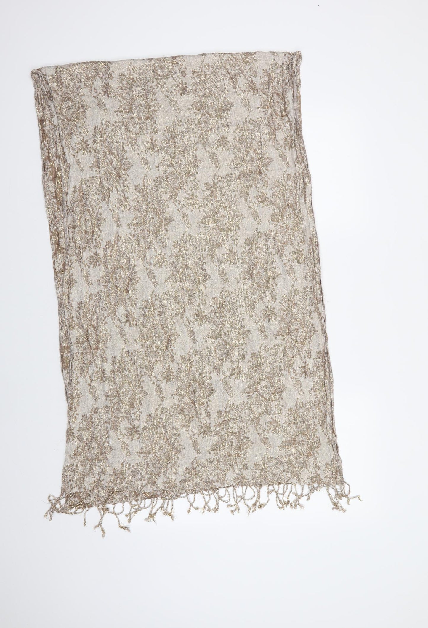 Preworn Womens Beige Floral   Shawl/Wrap