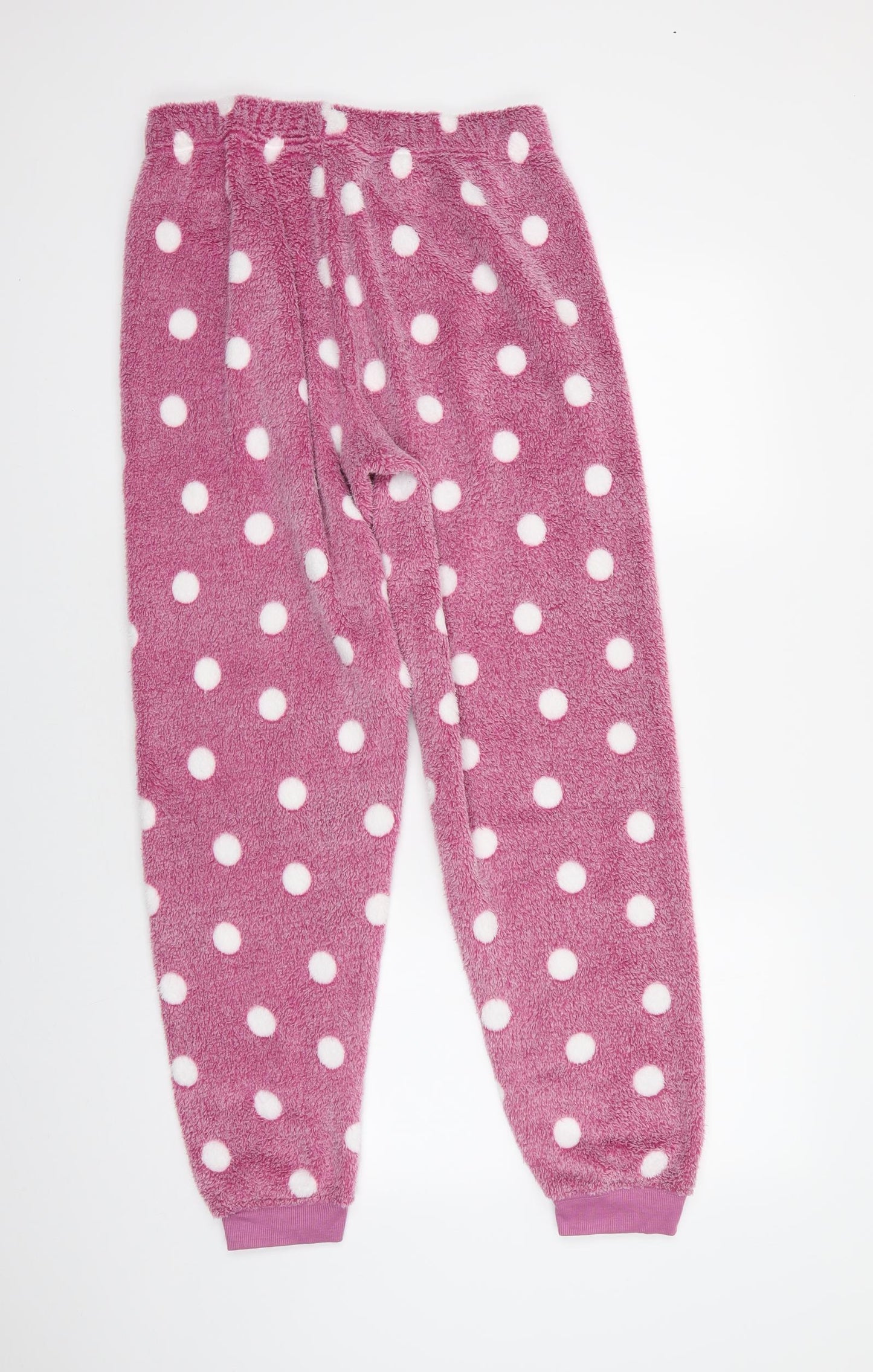 Primark Womens Pink Polka Dot Polyester  Pyjama Pants Size M