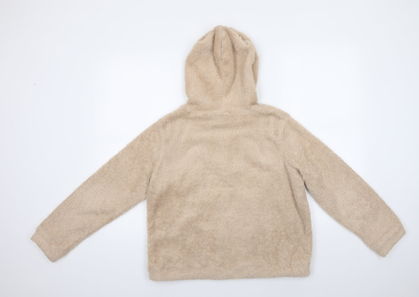 Preworn Womens Beige  Polyester Pullover Hoodie Size L