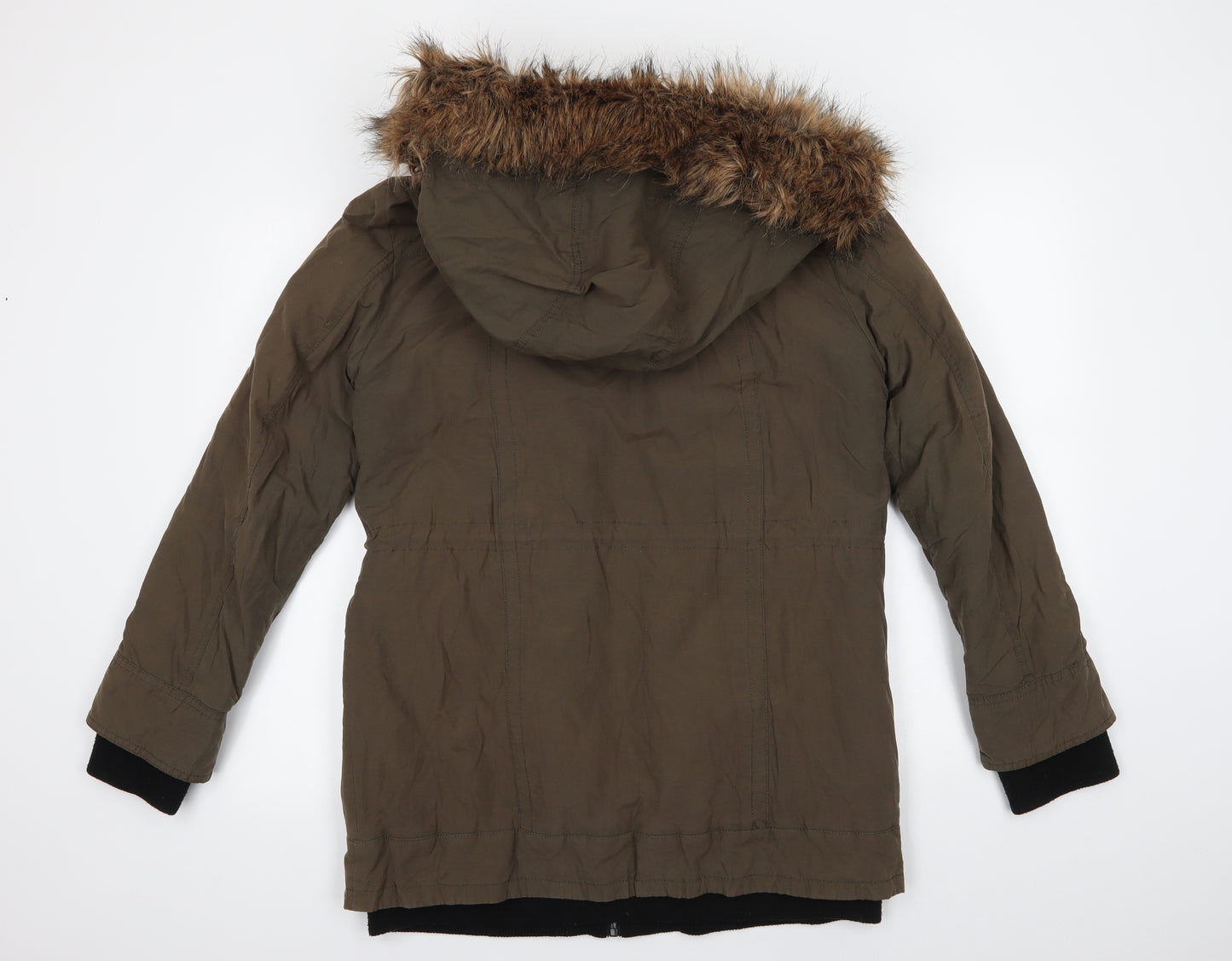 Primark Womens Green   Parka Jacket Size 12  Zip