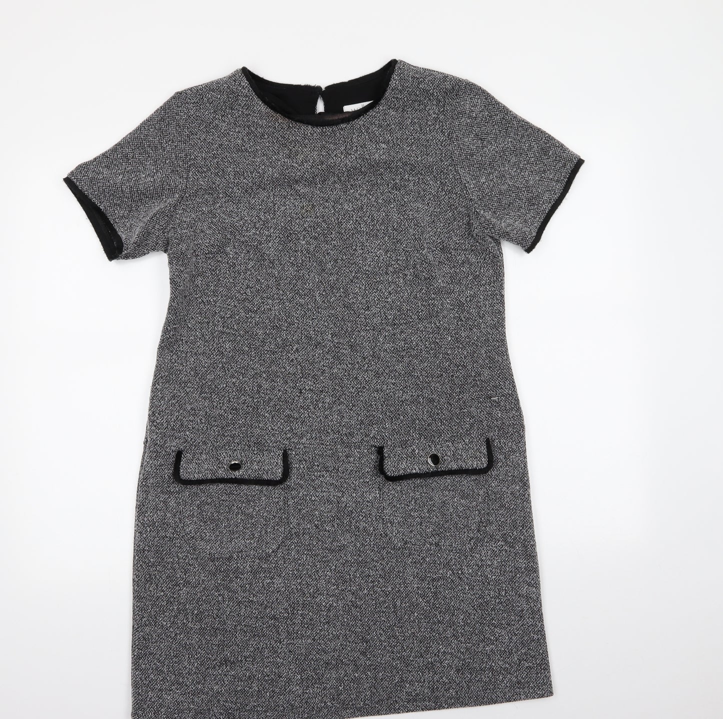 Wallis Womens Grey  Polyester Shift  Size 12  Round Neck