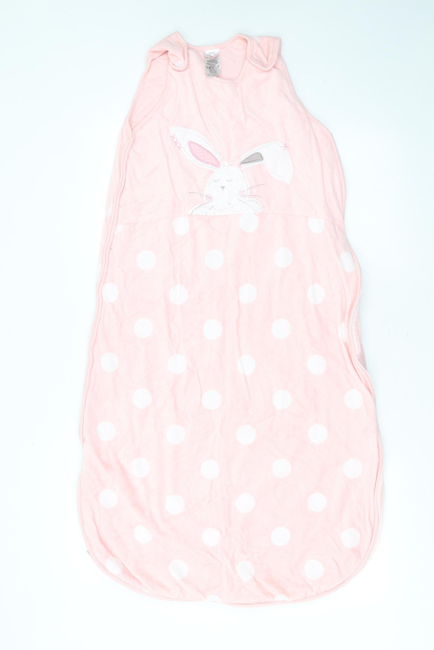 NEXT Baby Pink Polka Dot Cotton  One Piece Size 18-24 Months   - sleep bag 18-36 months