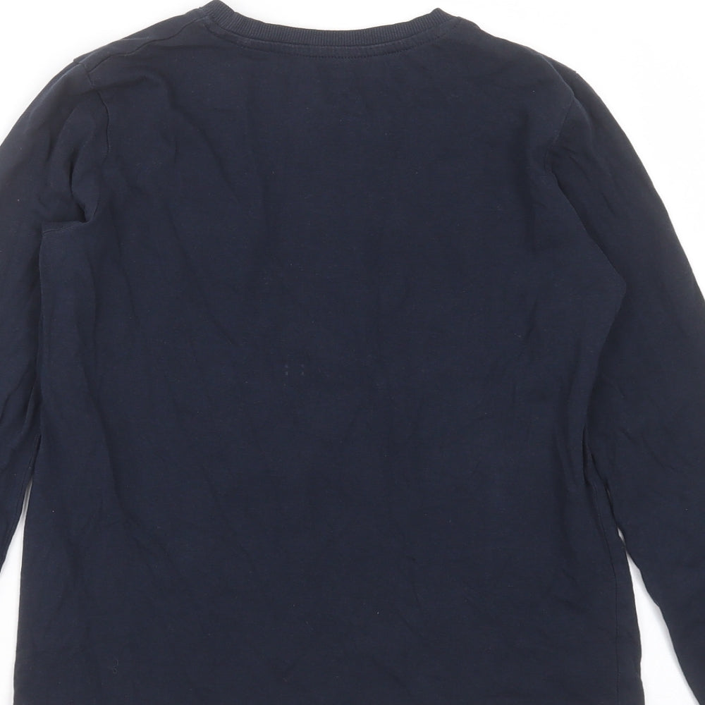 Primark Boys Blue Solid Cotton  Pyjama Top Size 10-11 Years   - harry potter