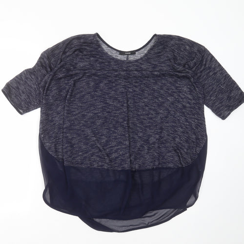 George Womens Blue Round Neck  Viscose Pullover Jumper Size 14