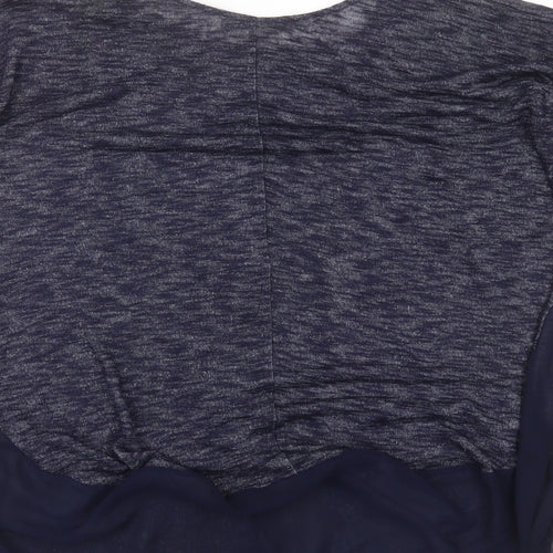 George Womens Blue Round Neck  Viscose Pullover Jumper Size 14