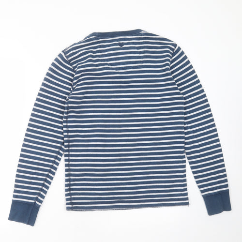 Fat Face Mens Blue Striped Cotton Pullover Sweatshirt Size XS