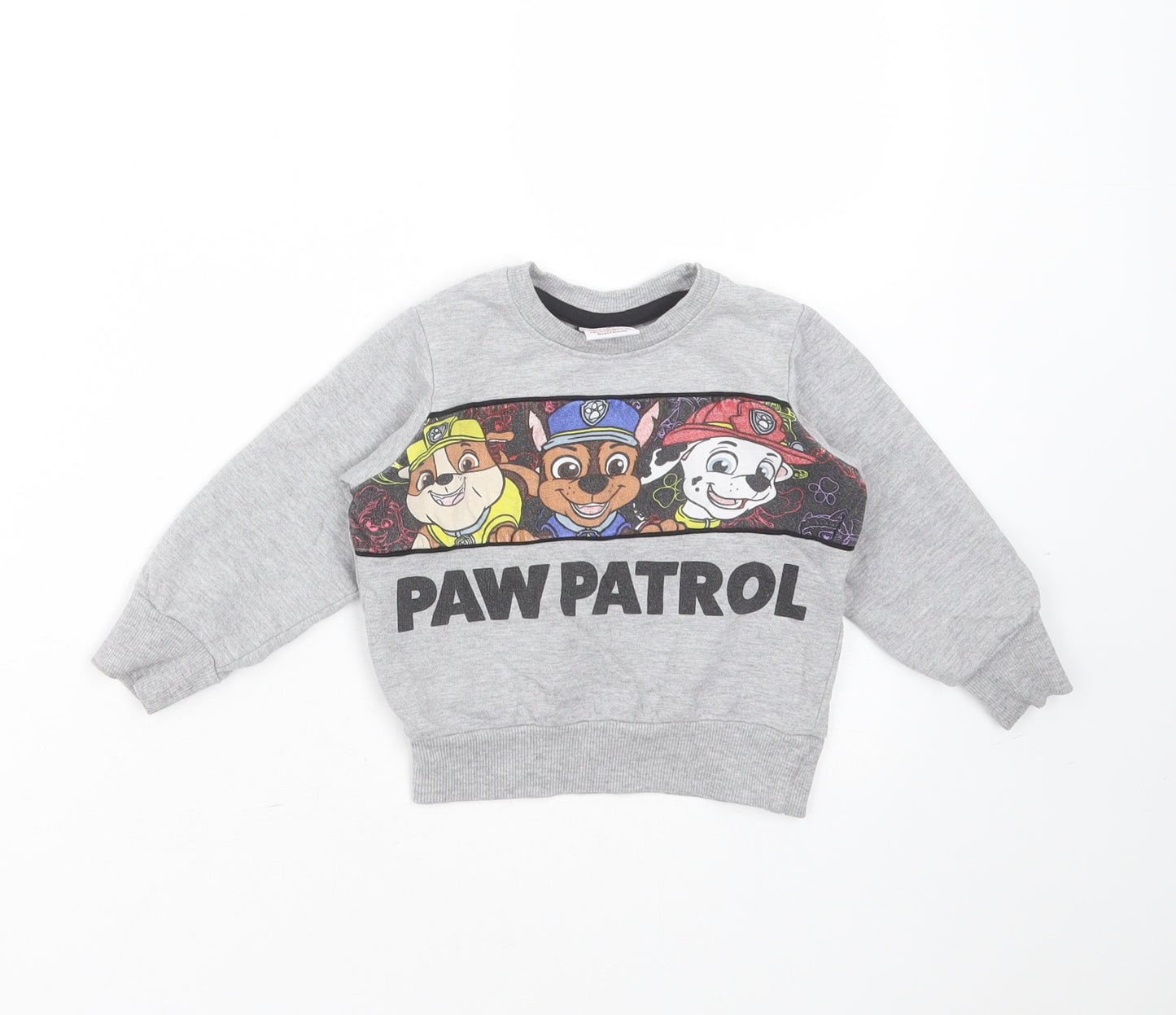 Matalan Baby Grey  Cotton Pullover Jumper Size 9-12 Months   - paw patrol