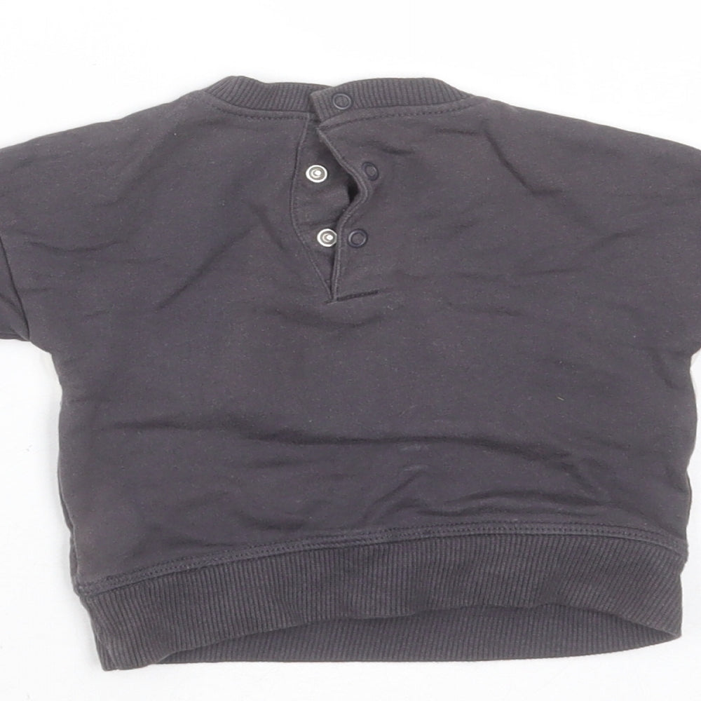 Nutmeg Boys Grey  Cotton Pullover Jumper Size 0-3 Months   - little man