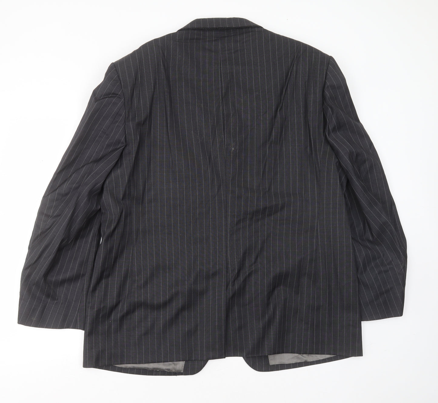 Marks and Spencer Mens Grey Striped Wool Jacket Suit Jacket Size 46