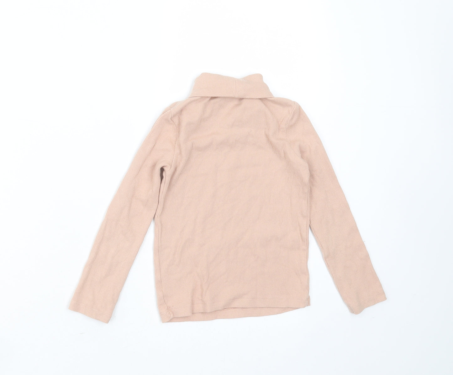TU Girls Pink  Cotton Basic T-Shirt Size 3-4 Years Roll Neck