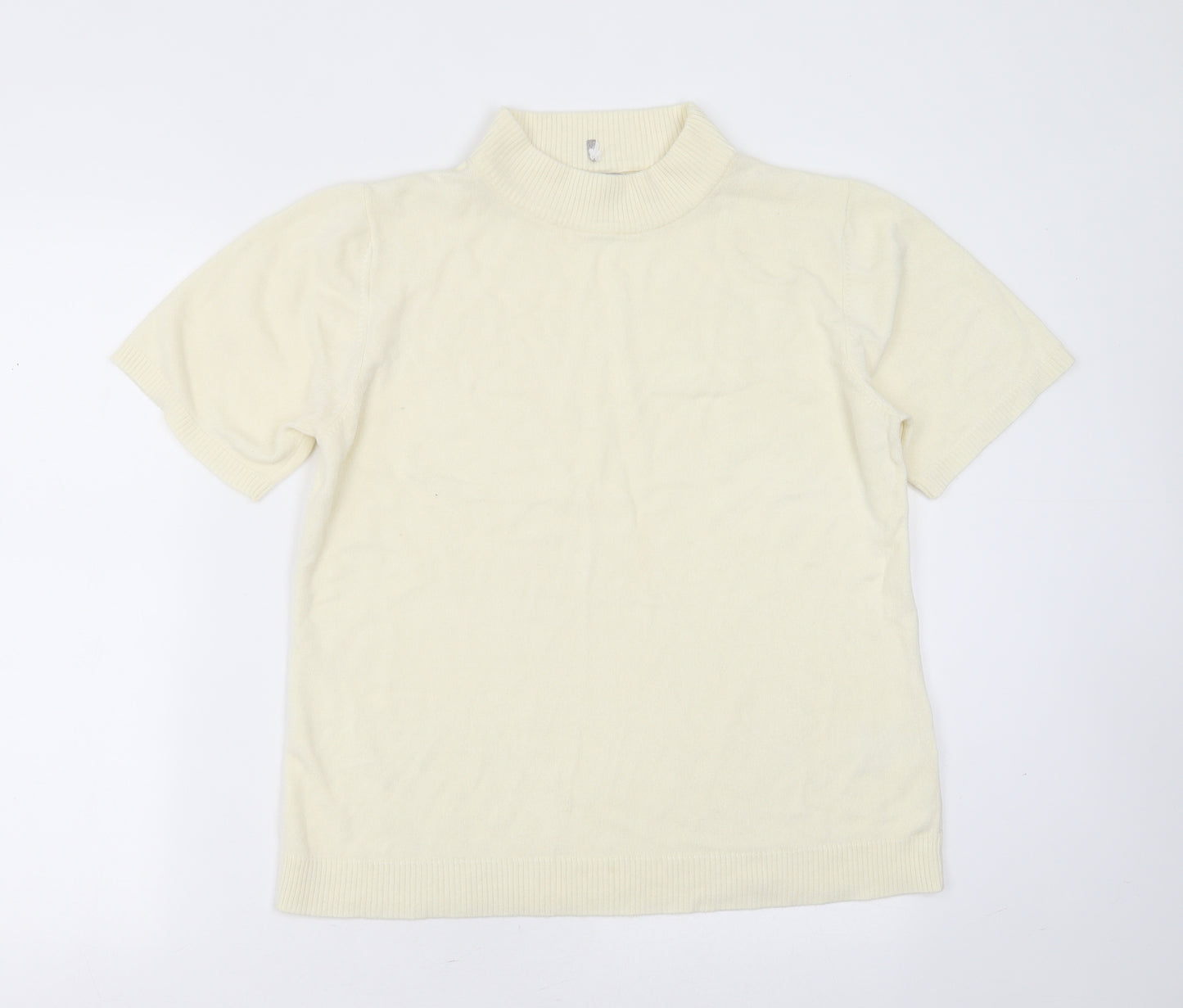 Damart Womens Ivory Round Neck  Acrylic Pullover Jumper Size L