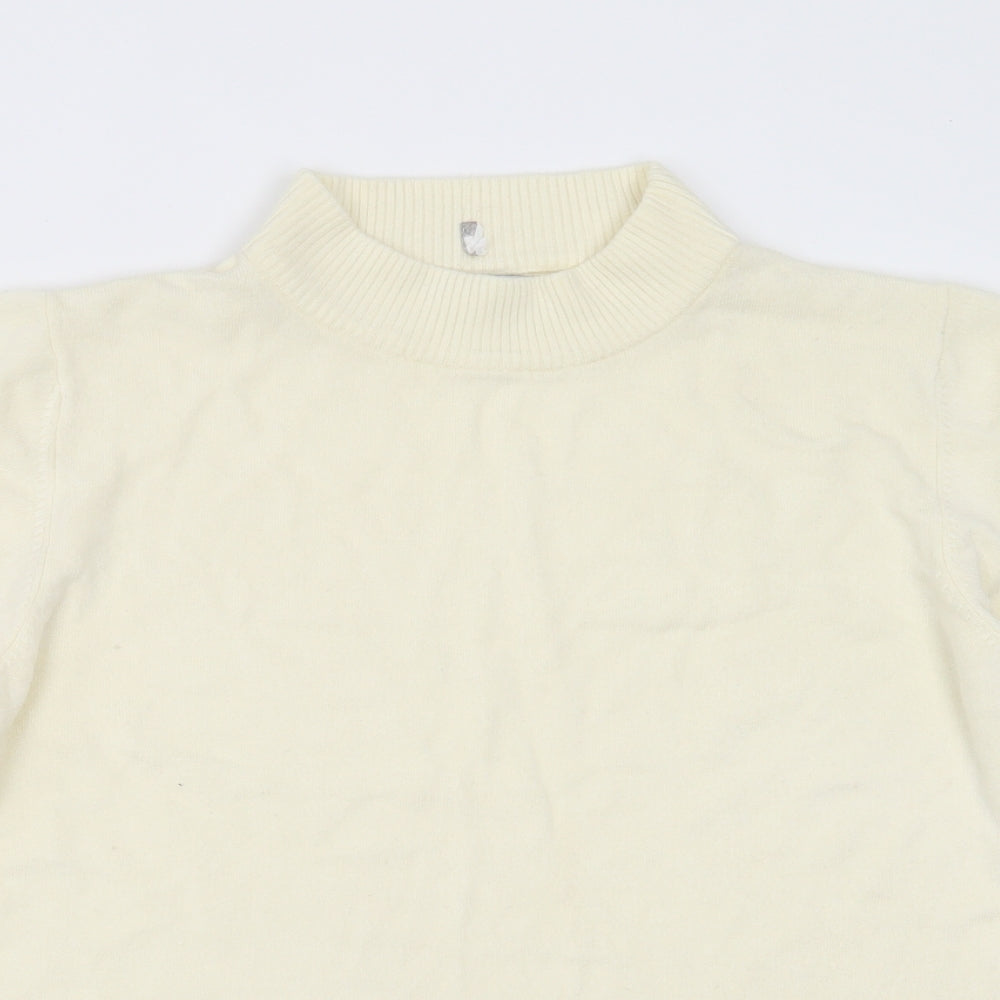 Damart Womens Ivory Round Neck  Acrylic Pullover Jumper Size L
