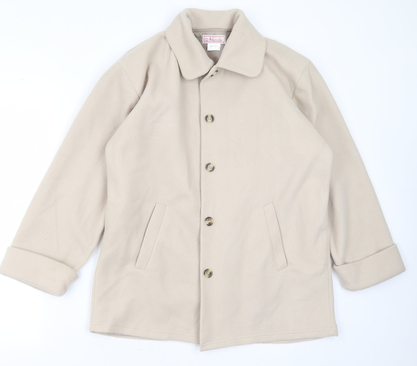 Claire Neuville Womens Beige   Jacket  Size 10  Button