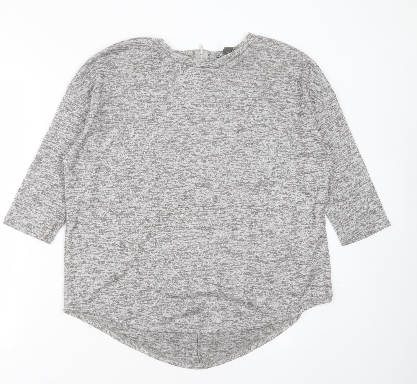 Primark Womens Grey Round Neck  Polyester Pullover Jumper Size M
