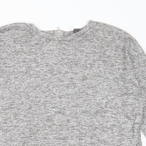 Primark Womens Grey Round Neck  Polyester Pullover Jumper Size M