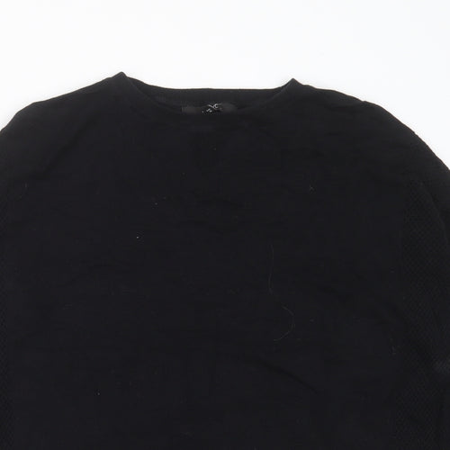 NEXT Womens Black Round Neck  Cotton Pullover Jumper Size 10