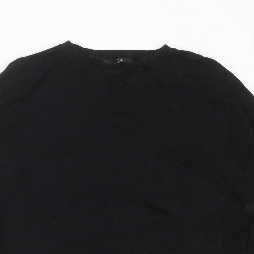 NEXT Womens Black Round Neck  Cotton Pullover Jumper Size 10