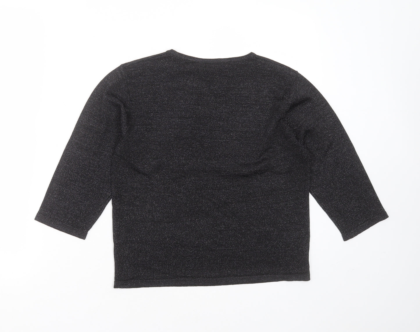Suchita Womens Black Round Neck  Viscose Pullover Jumper Size S