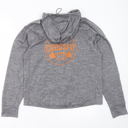 crossfit Mens Grey  Polyester Full Zip Hoodie Size M   - cross fit