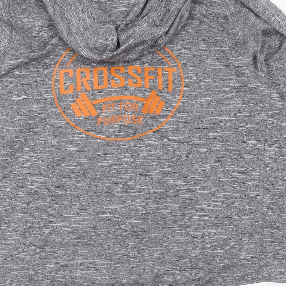 crossfit Mens Grey  Polyester Full Zip Hoodie Size M   - cross fit