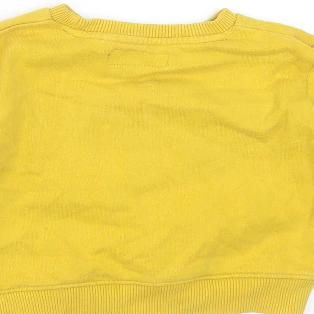 NEXT Baby Yellow  Cotton Pullover Jumper Size 9-12 Months   - Crocodile