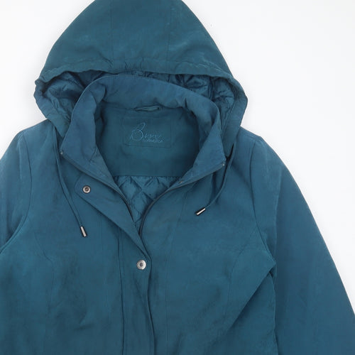 BM COLLECTION Womens Blue   Jacket Coat Size M  Zip