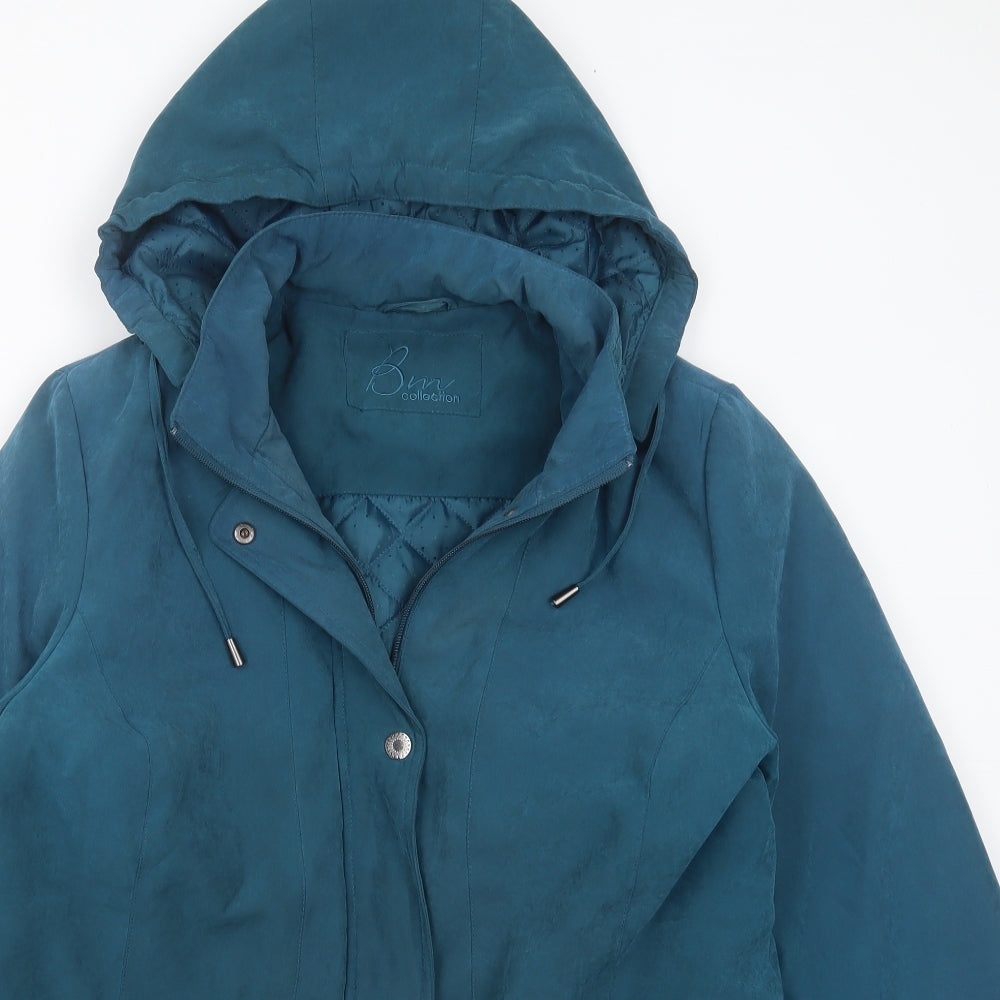 BM COLLECTION Womens Blue   Jacket Coat Size M  Zip