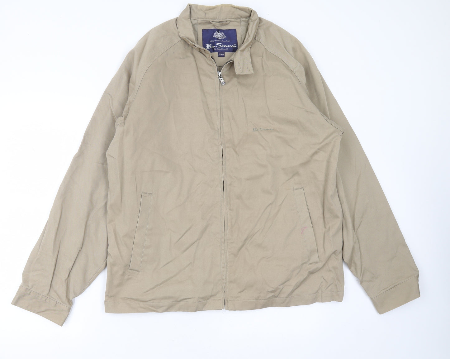 Ben Sherman Mens Beige   Jacket  Size XL  Zip