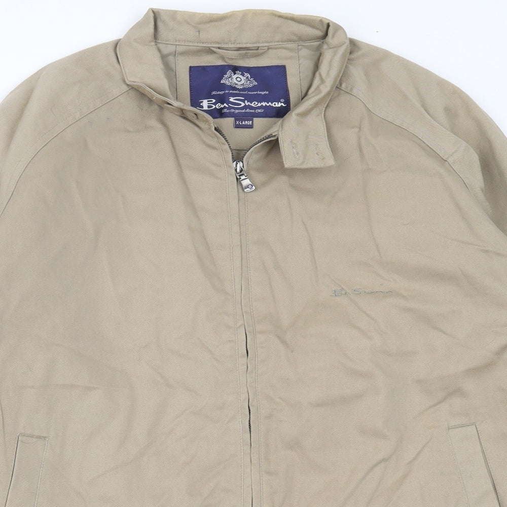 Ben Sherman Mens Beige   Jacket  Size XL  Zip