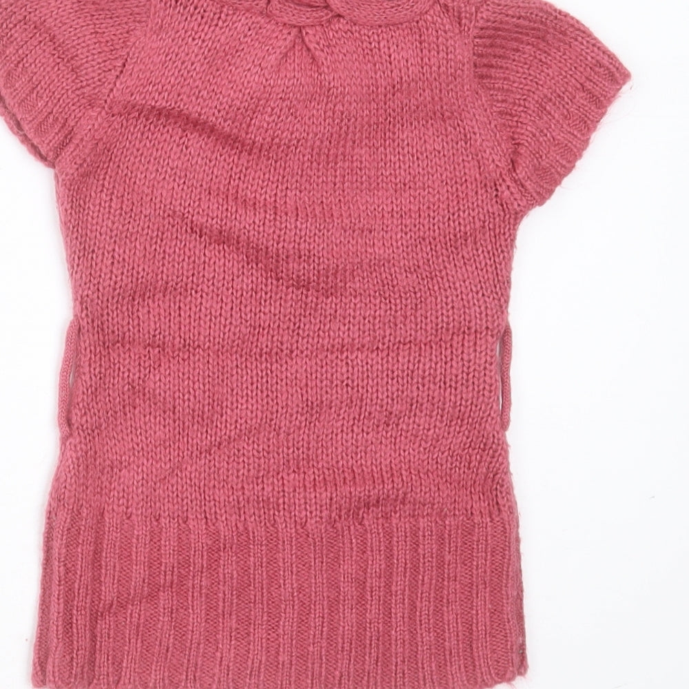 love me forever Girls Purple Round Neck  Acrylic Pullover Jumper Size 3 Years