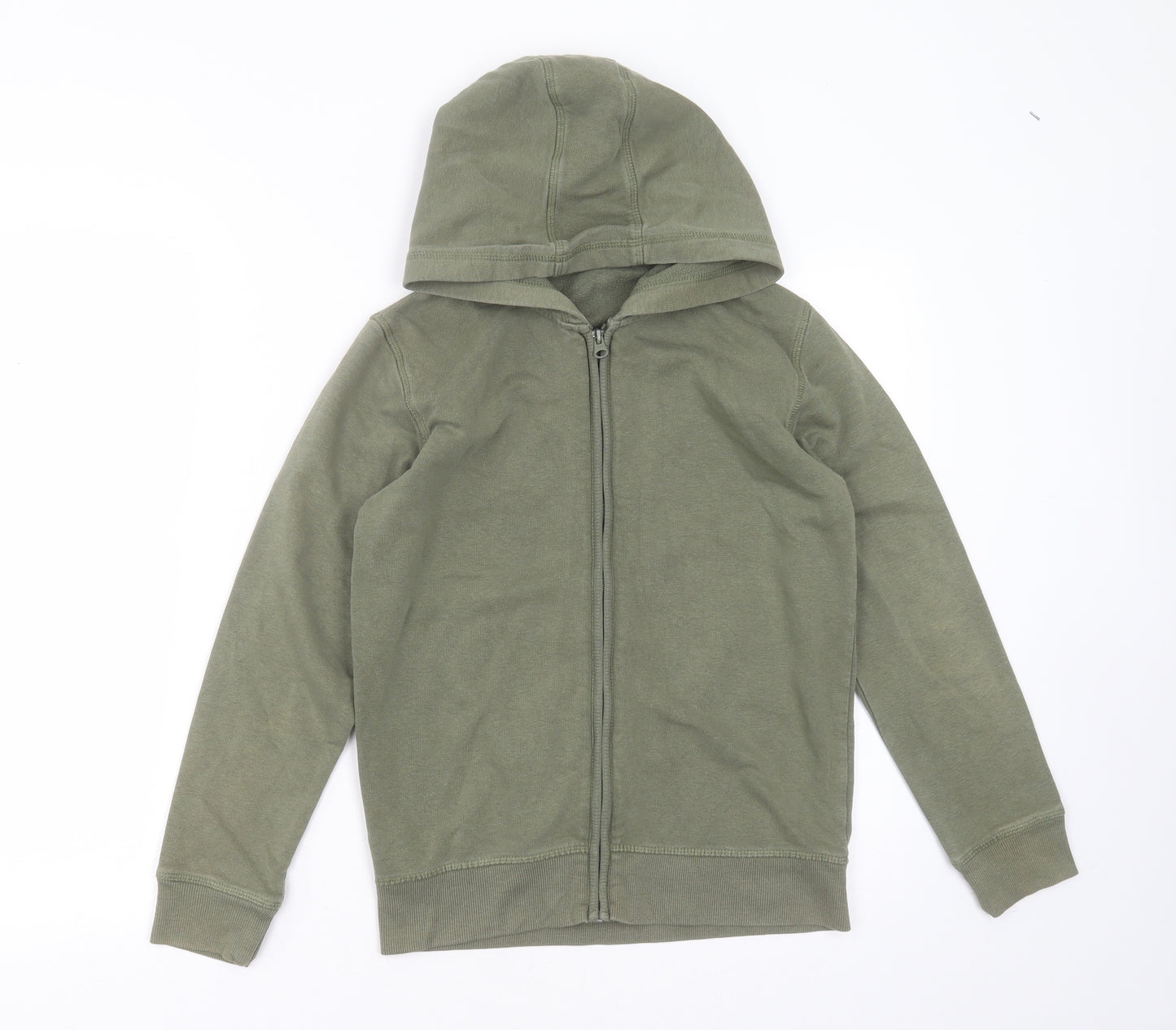 George Boys Green  Cotton Full Zip Hoodie Size 10-11 Years  Zip