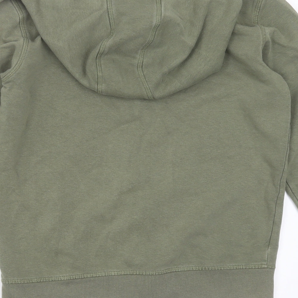 George Boys Green  Cotton Full Zip Hoodie Size 10-11 Years  Zip