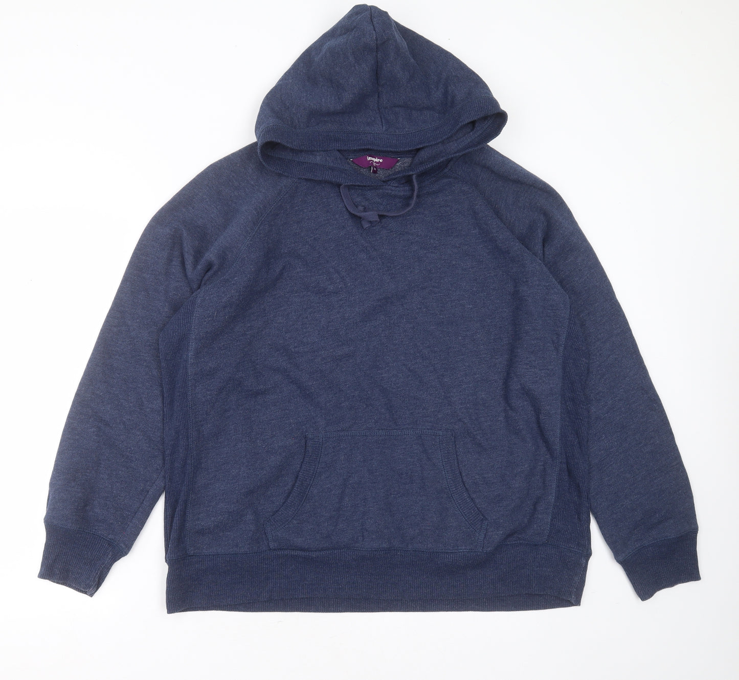 New Look Womens Blue  Cotton Pullover Hoodie Size 22